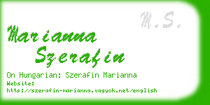 marianna szerafin business card